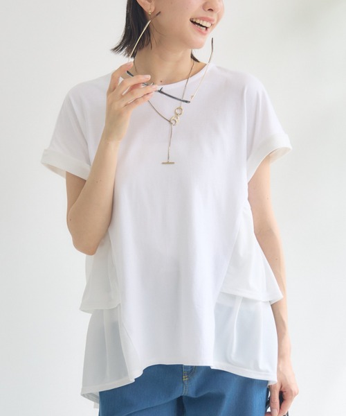 tシャツ 「KATHARINE ROSS」ティアードドッキングプルオーバー レディース