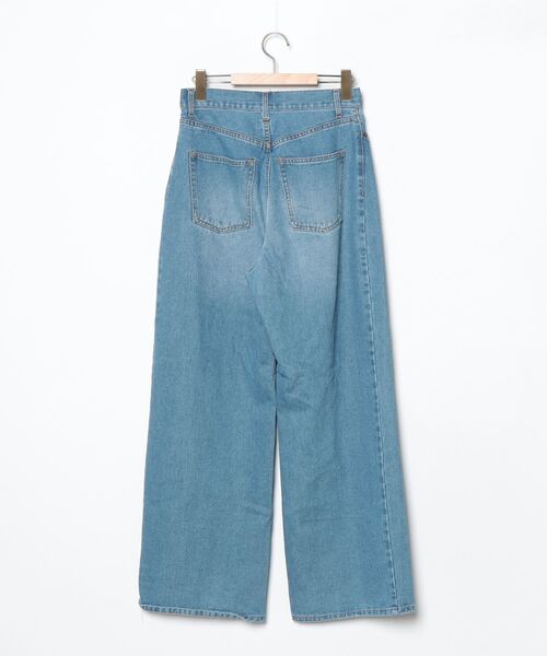 [Libra Cue] обработка Denim брюки 2 голубой женский 