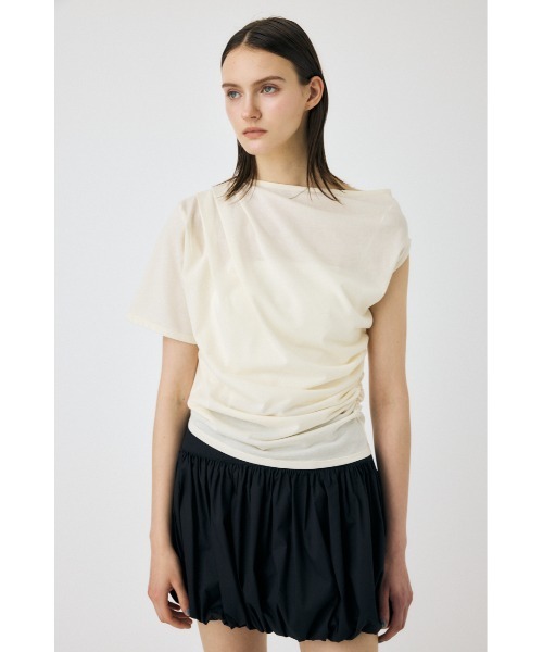 MOUSSY（マウジー） tシャツ 半袖 ONE SHOULDER SHEER Tシャツ