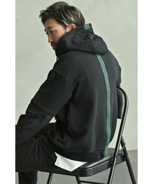 funda mine パーカー UNISEX 異素材ジップフーディー レディース