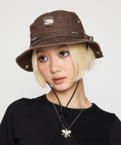 LAGUA GEM（ラグアジェム） 帽子 ハット レディース WASH VINTAGE