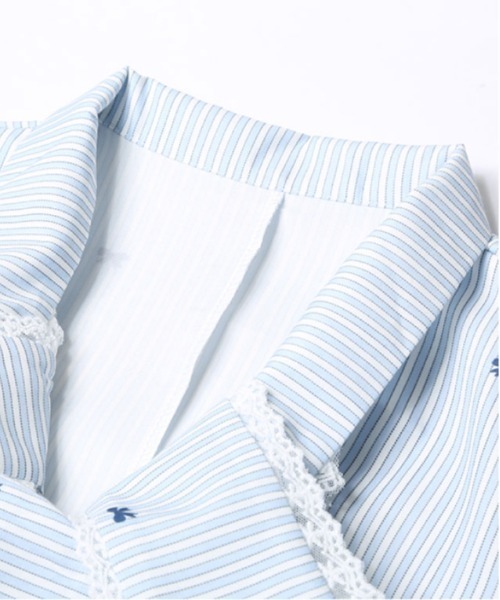 LA POMME petit（ラポミ・プチ） ワンピース 半袖 Preppy Style Stripe