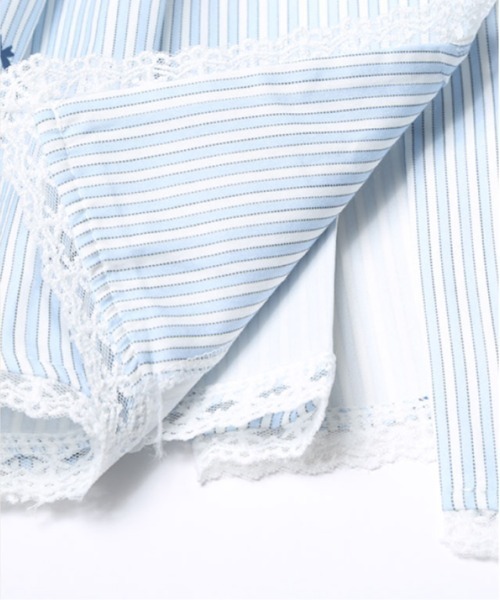 LA POMME petit プレッピースタイルストライプタイドレス Preppy Style