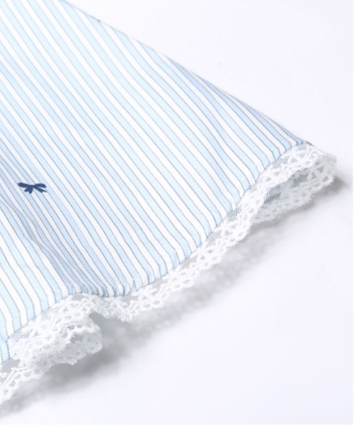 LA POMME petit（ラポミ・プチ） ワンピース 半袖 Preppy Style Stripe