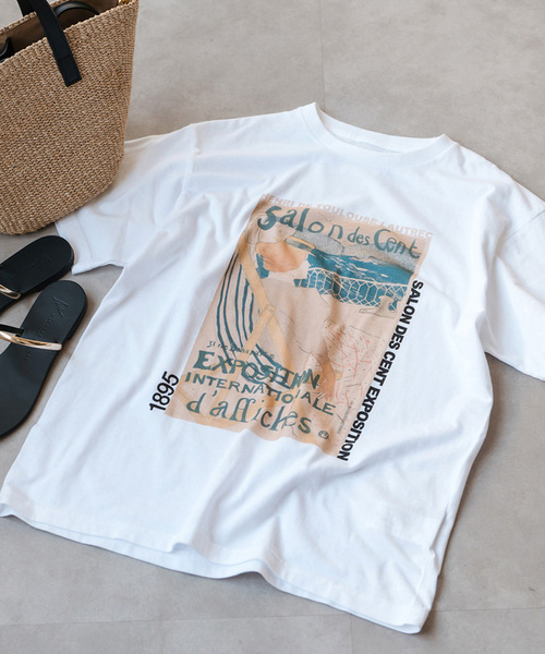 2025年新作入荷 Spick＆Span tシャツ ART GRAPHIC Tシャツ レディース トップス