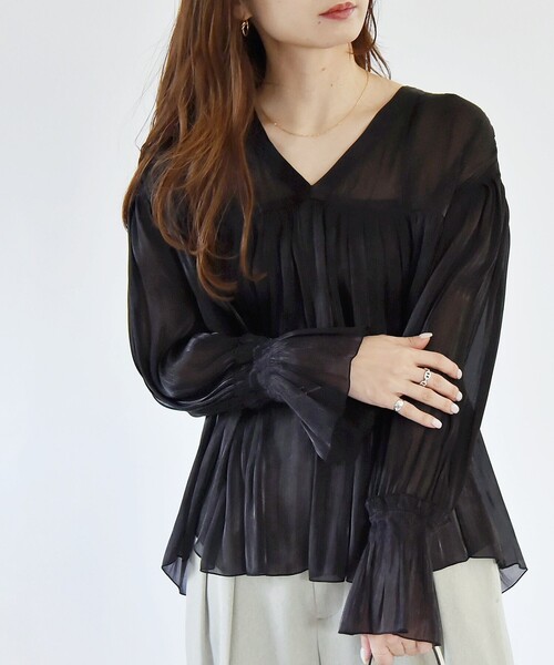 「quaranciel」 長袖ブラウス ONE SIZE ブラック レディース