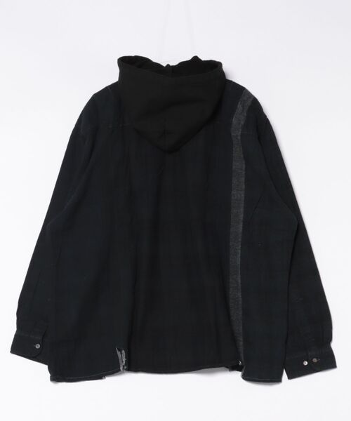 BREATH シャツ × Needles 7 CUTS WIDE SHIRT W/HOOD / BLK メンズ