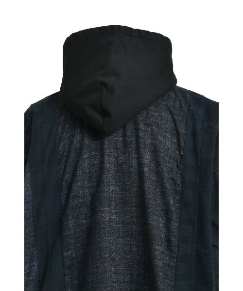 BREATH シャツ × Needles 7 CUTS WIDE SHIRT W/HOOD / BLK メンズ