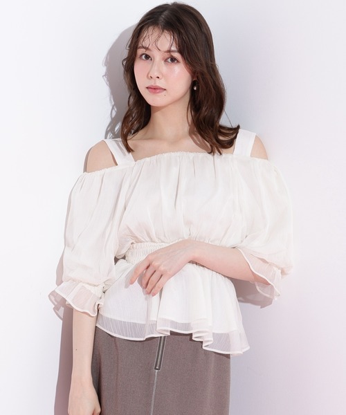 JILL by JILL STUART ◇楊柳オフショルパフブラウス JILL by JILL STUART（ジルバイジルスチュアート） ブラウス シャツ