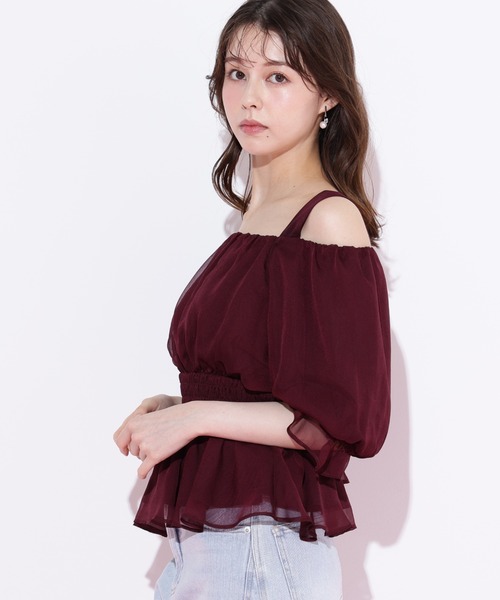 JILL by JILL STUART ◇楊柳オフショルパフブラウス セール】◇楊柳オフショルパフブラウス（シャツ/ブラウス）｜JILL by