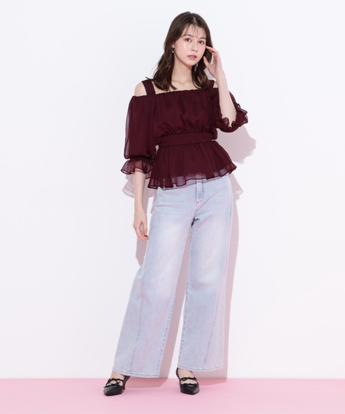 JILL by JILL STUART ◇楊柳オフショルパフブラウス JILL by JILL STUART（ジルバイジルスチュアート） ブラウス シャツ