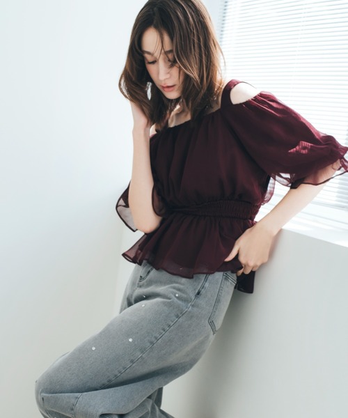 JILL by JILL STUART ◇楊柳オフショルパフブラウス JILL by JILL STUART（ジルバイジルスチュアート） ブラウス シャツ