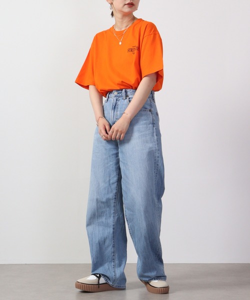 「MODISH GAZE」 半袖Tシャツ L オレンジ メンズ
