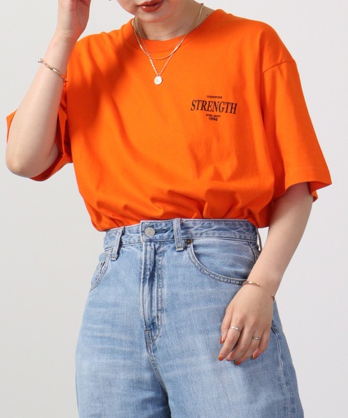 「MODISH GAZE」 半袖Tシャツ L オレンジ メンズ