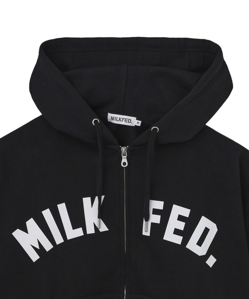 MILKFED.（ミルクフェド） パーカー ARCH LOGO ZIP UP HOODIE