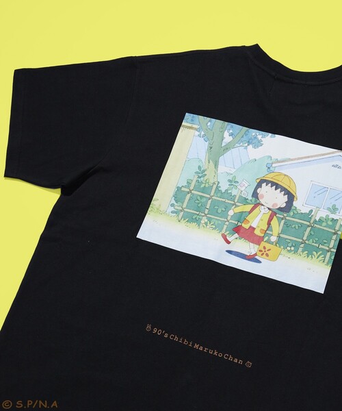 90's ちびまる子ちゃん Tシャツ 別注 90's ちびまる子ちゃん レトログラフィック クルーネックT
