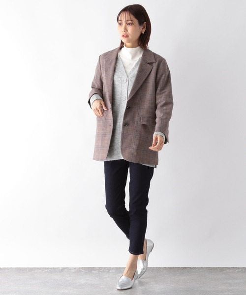 「GLOBAL WORK」 スキニーデニムパンツ LARGE ネイビー レディース