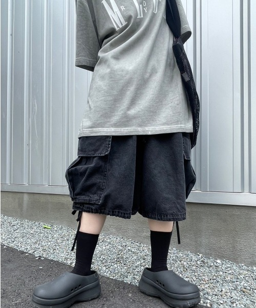 「XU」 デニムハーフパンツ ONE SIZE ブルー メンズ_画像5