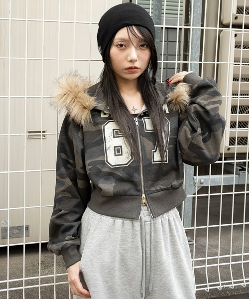 WEGO（ウィゴー） パーカー WEGO/「25年秋冬新作」ファーフード