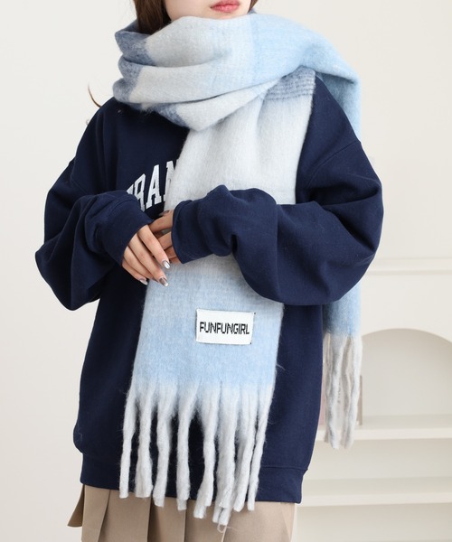 lit.Cy（リットシー） マフラー ストール フェードカラーブロック