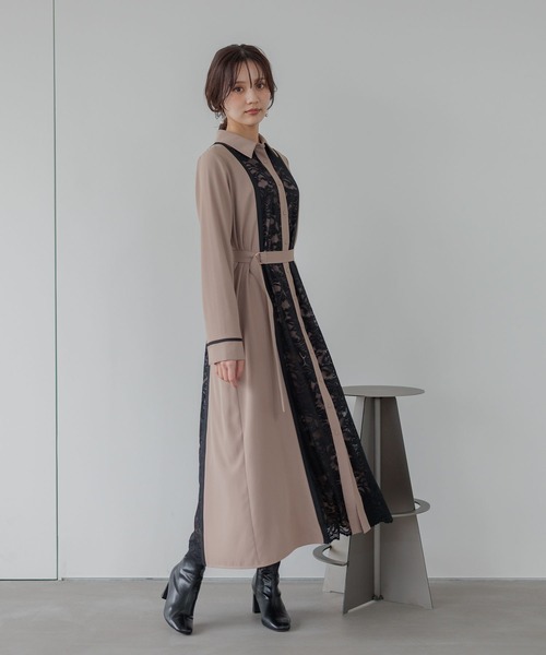 Andemiu（アンデミュウ） ワンピース 「選べる着丈」フロントレース