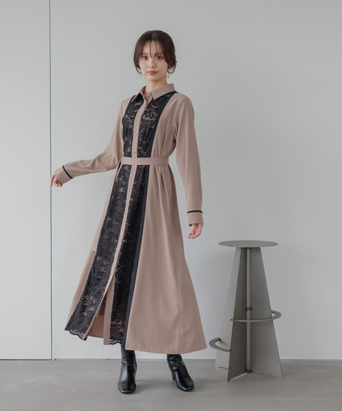 Andemiu（アンデミュウ） ワンピース 「選べる着丈」フロントレース 