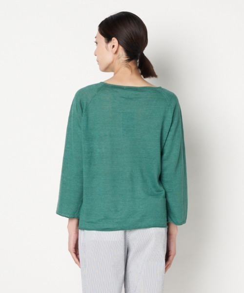 「HELIOPOLE」 Vネックニット 38 ベージュ レディース_画像2