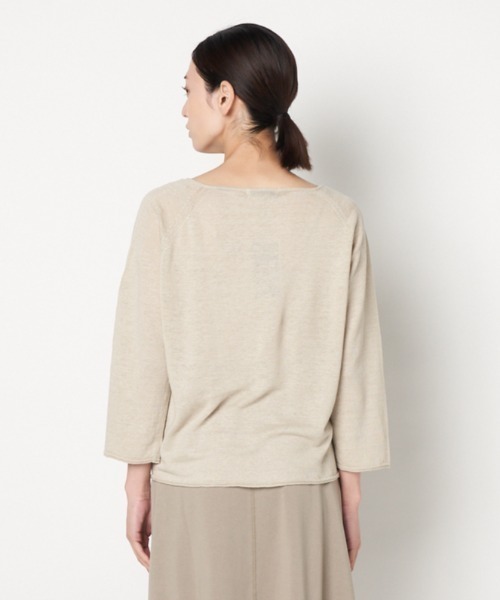 「HELIOPOLE」 Vネックニット 38 ベージュ レディース_画像7