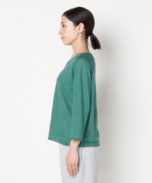 「HELIOPOLE」 Vネックニット 38 ベージュ レディース_画像8