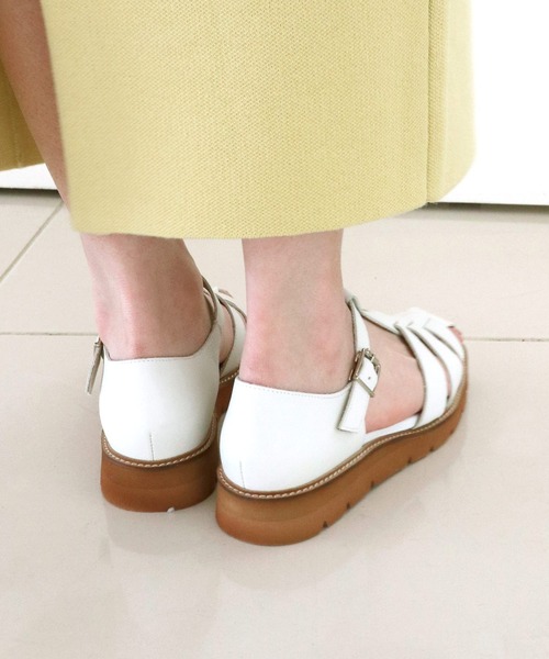 「MODE KAORI」 フラットサンダル 23.5cm アイボリー レディース_画像4