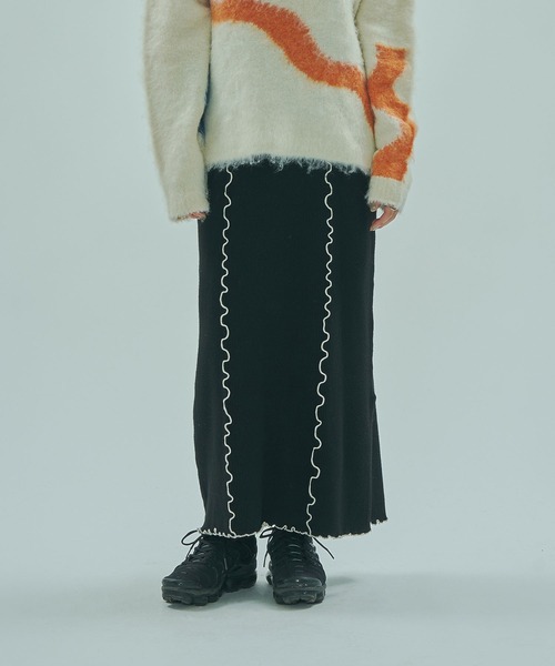 ROSE BUD（ローズバッド） ロング スカート KNITTED SKIRT : ZOZOTOWN