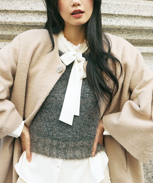 TO BE CHIC（トゥー ビー シック） ベスト ジレ フェザーミックス 2WAY