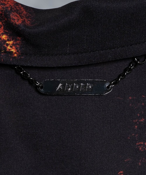 「ADRER」 半袖シャツ LARGE ブラック×ブルー メンズ_画像6