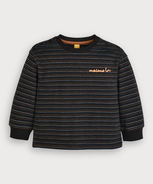 tシャツ 「SOFT＆」マフィー細ボーダー長袖Tシャツ キッズ 子供服