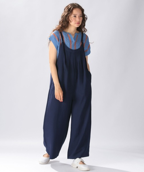 niko and…（ニコアンド） オーバーオール MEDIUM グリーン レディース