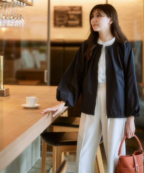 「7days Life Styling」 「krone」ブルゾン 3L グレイッシュベージュ レディース_画像3