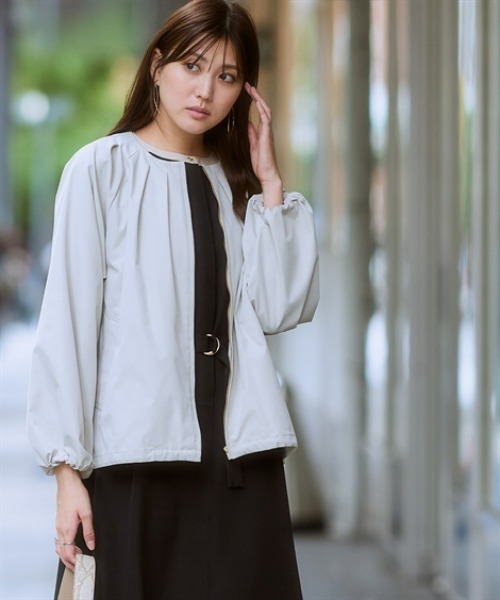 「7days Life Styling」 「krone」ブルゾン 3L グレイッシュベージュ レディース_画像5