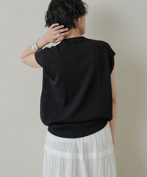 「LOUNGEDRESS」 ノースリーブニット FREE ベージュ レディース_画像5