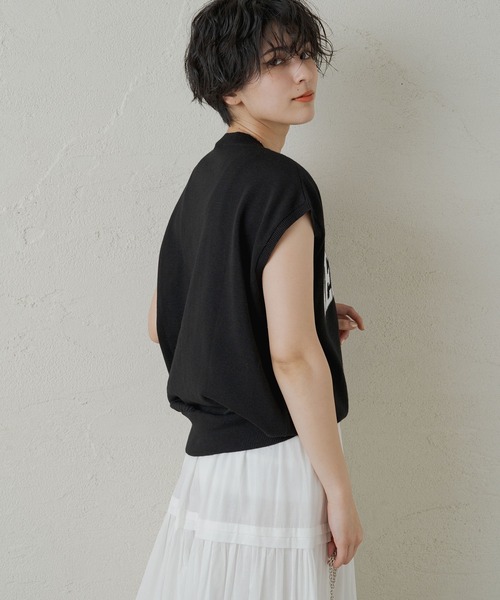 「LOUNGEDRESS」 ノースリーブニット FREE ベージュ レディース_画像6