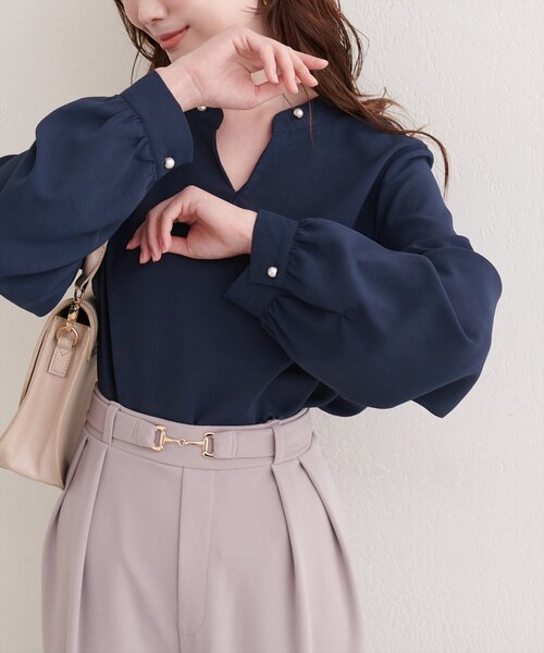natural couture ブラウス シャツ 2WAYリボンタイブラウス レディース