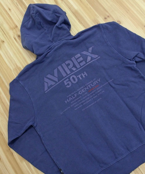 y2k 90s AVIREX ネイビー ジップパーカー フェード 短丈 アメカジ y2k 90s AVIREXネイビーサンフェードジップパーカーミリタリーアメカジ