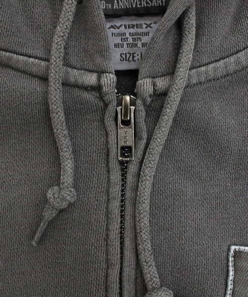 AVIREX（アヴィレックス） パーカー AVIREX 50th FADE WASH ZIP UP