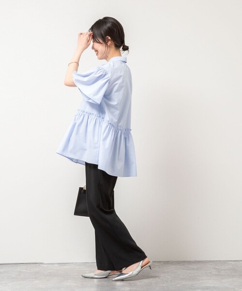 「NOLLEY'S Sophi」 半袖ブラウス 38 サックスブルー レディース_画像8