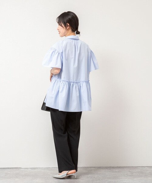 「NOLLEY'S Sophi」 半袖ブラウス 38 サックスブルー レディース_画像9