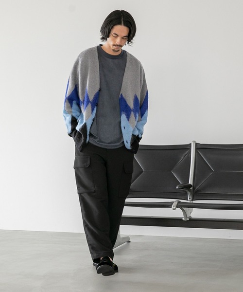 niko and…（ニコアンド） ニットカーディガン MEDIUM ベージュ メンズ