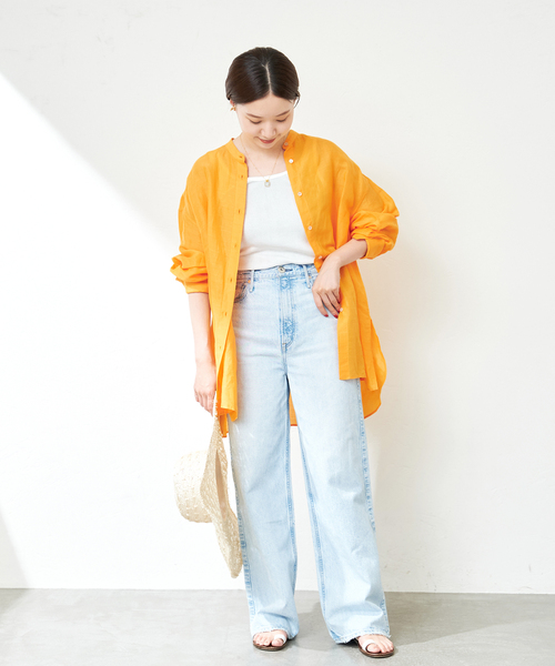 「IENA」 長袖ブラウス 36 ネイビー レディース_画像5