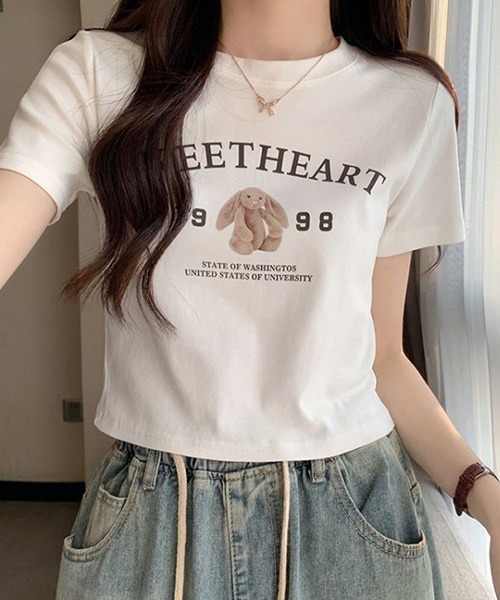 「SONA」 半袖Tシャツ FREE ホワイト レディース_画像2