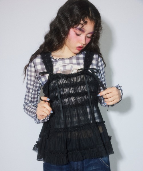 Candy Stripper（キャンディーストリッパー） TULLE FRILL SHIRRING