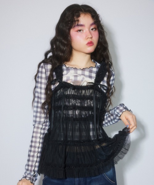 Candy Stripper（キャンディーストリッパー） TULLE FRILL SHIRRING