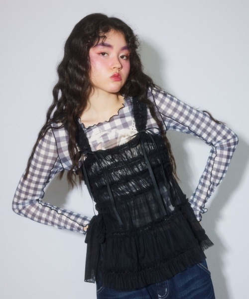 Candy Stripper（キャンディーストリッパー） TULLE FRILL SHIRRING